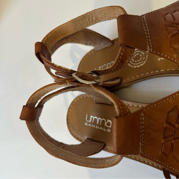Leather Huarache Sandals Umma Sandals Chestnut size US 10 - Picture 4 of 11
